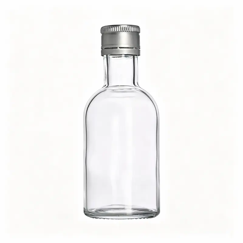 ຂວດແກ້ວ Tequila 100ml ທີ່ມີຝາອະລູມິນຽມ