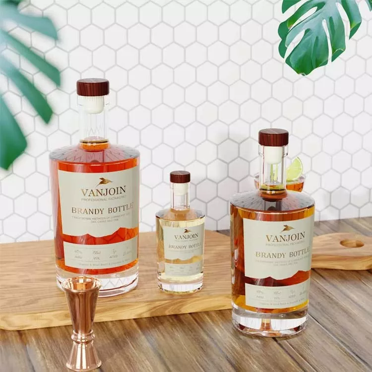 100ml Glass Whiskey Gin Vodka Tequila Bottles with T-Cork