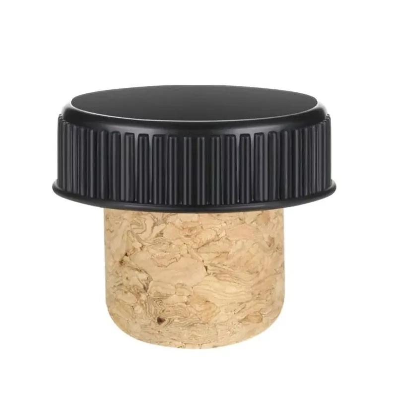 Wood Cork Stopper ກັບດ້ານເທິງພາດສະຕິກ